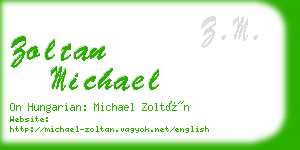 zoltan michael business card